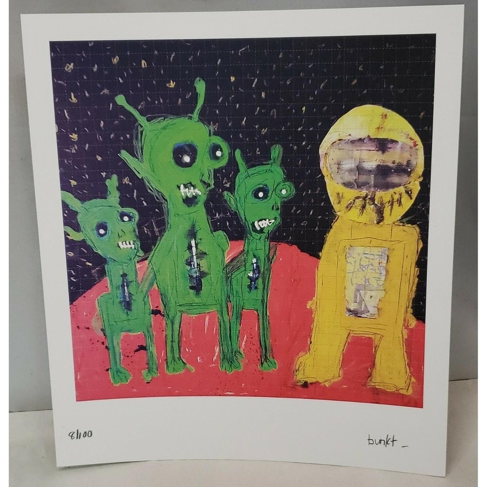 -Bunkt- Limited Edition Blotter Art‎ Print Outsider Psychedelic Art